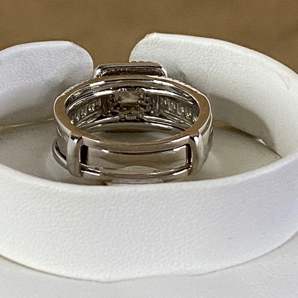 Jeulia Princess Cut Wedding Ring Sterling Silver Bridal‎ Cubic Zirconia Sz 10.5 - Picture 13 of 14